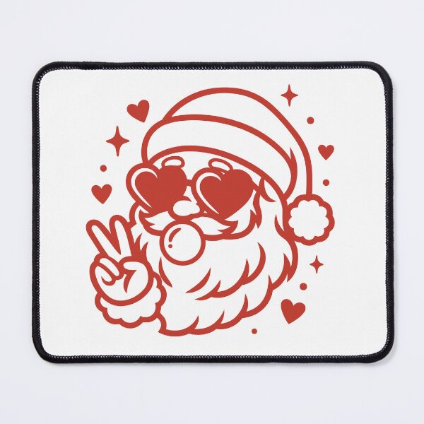 Item preview, Cute Retro Santa Bubble Gum | Funny Christmas Santa Peace Sign Design designed and sold by tatajef14.