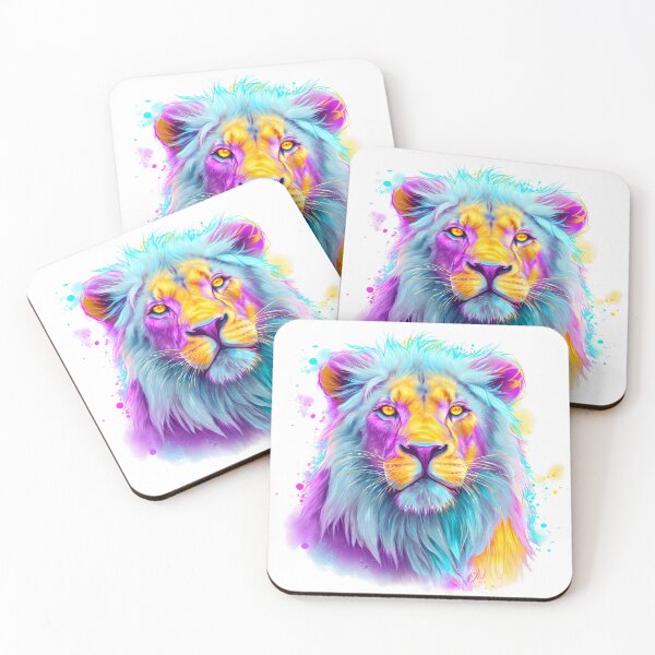 Item preview, Vibrant Neon Lion Portrait  designed and sold by DuncanMaxStar .