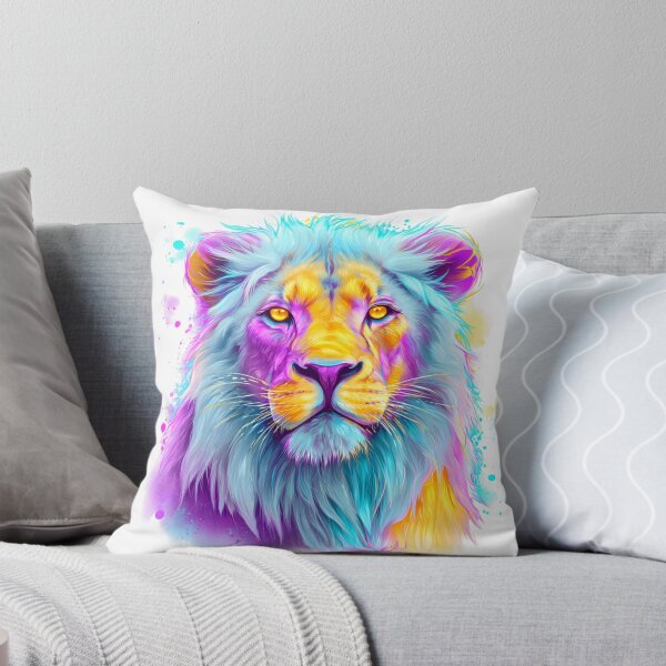 Item preview, Vibrant Neon Lion Portrait  designed and sold by DuncanMaxStar .