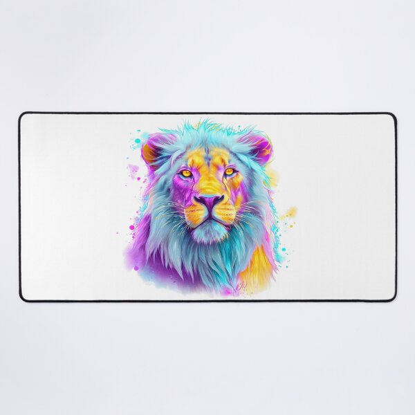 Item preview, Vibrant Neon Lion Portrait designed and sold by DuncanMaxStar .