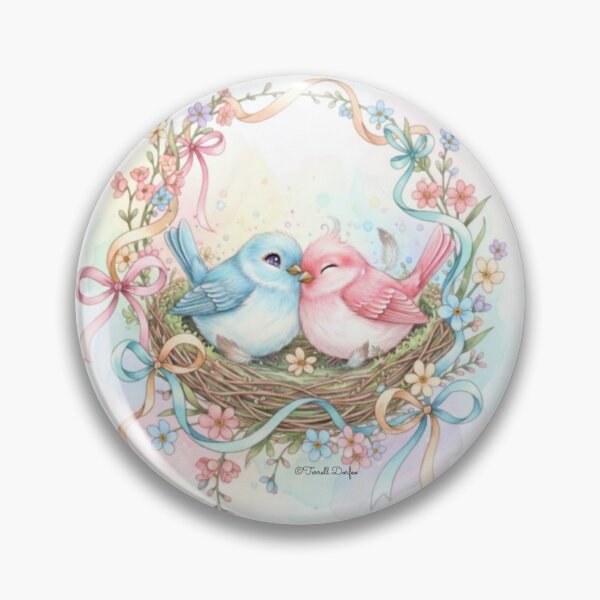 Item preview, Pájaros del amor designed and sold by MeadowPixieArts.