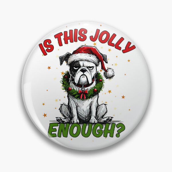 Item preview, Bulldog Gruñón Navidad: ¿Es esto lo suficientemente alegre? designed and sold by TherezaDesign.