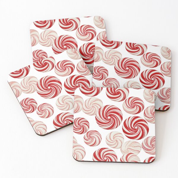 Item preview, Holiday Peppermint Swirl Pattern – Festive Red Candy Art designed and sold by MiraLumeStudio.