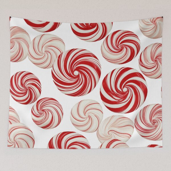 Item preview, Holiday Peppermint Swirl Pattern – Festive Red Candy Art designed and sold by MiraLumeStudio.