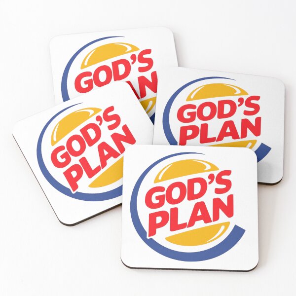 Item preview, GODS PLAN Burger Logo Style Christian Tee designed and sold by FitnWear.