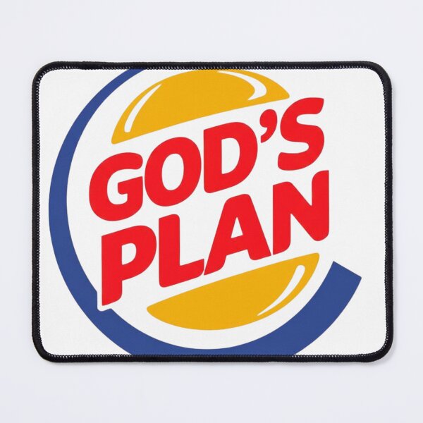 Item preview, GODS PLAN Burger Logo Style Christian Tee designed and sold by FitnWear.