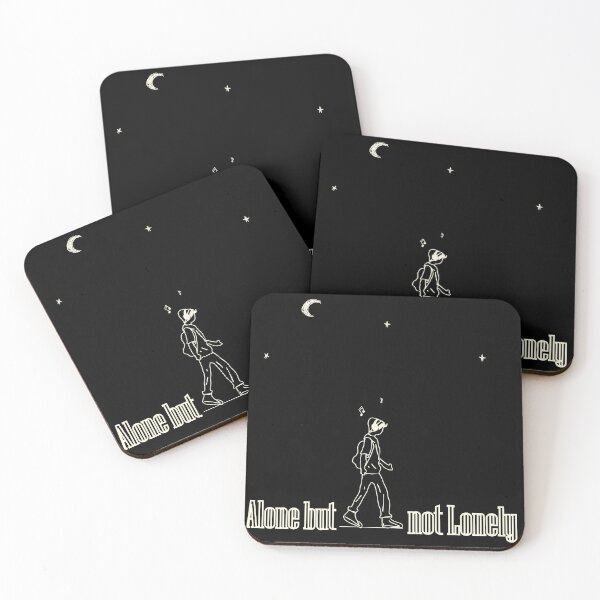 Item preview, Alone but Not Lonely – Minimal Aesthetic Line Art Night Walk Design designed and sold by RokaWorld.