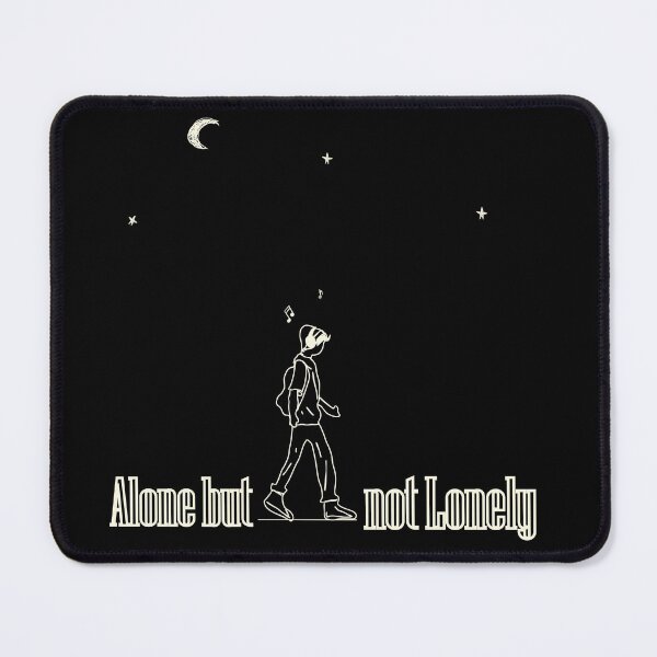 Item preview, Alone but Not Lonely – Minimal Aesthetic Line Art Night Walk Design designed and sold by RokaWorld.