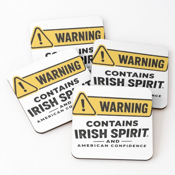 Item preview, Warning: Contains Irish Spirit and American Confidence – Vintage Distressed Typography Design designed and sold by MayoToManhattan.