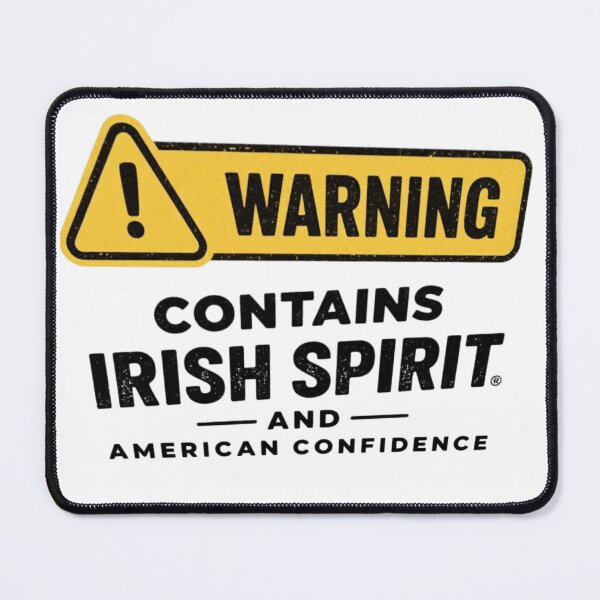 Item preview, Warning: Contains Irish Spirit and American Confidence – Vintage Distressed Typography Design designed and sold by MayoToManhattan.