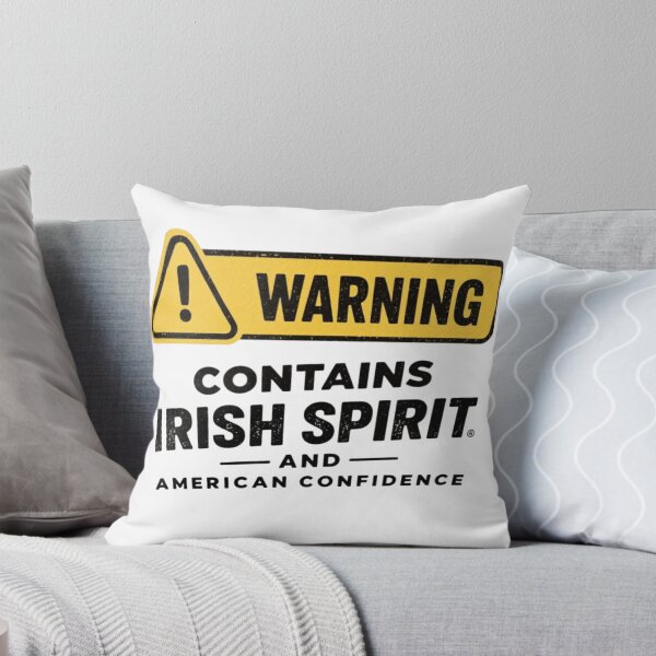 Item preview, Warning: Contains Irish Spirit and American Confidence – Vintage Distressed Typography Design designed and sold by MayoToManhattan.