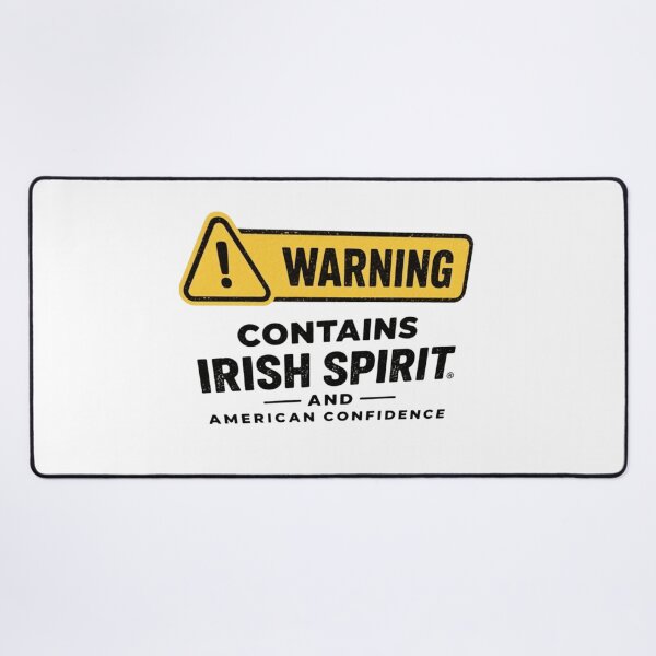 Item preview, Warning: Contains Irish Spirit and American Confidence – Vintage Distressed Typography Design designed and sold by MayoToManhattan.