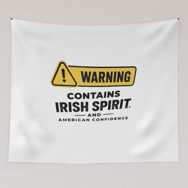 Item preview, Warning: Contains Irish Spirit and American Confidence – Vintage Distressed Typography Design designed and sold by MayoToManhattan.