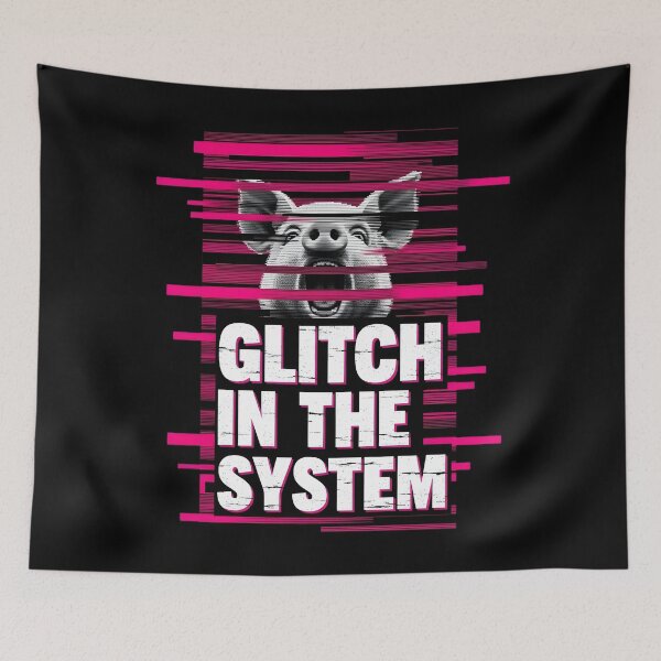 Item preview, Glitch in the System Piggy | Quiet Piggy Viral Meme Glitch Art Subversion designed and sold by damelinen.