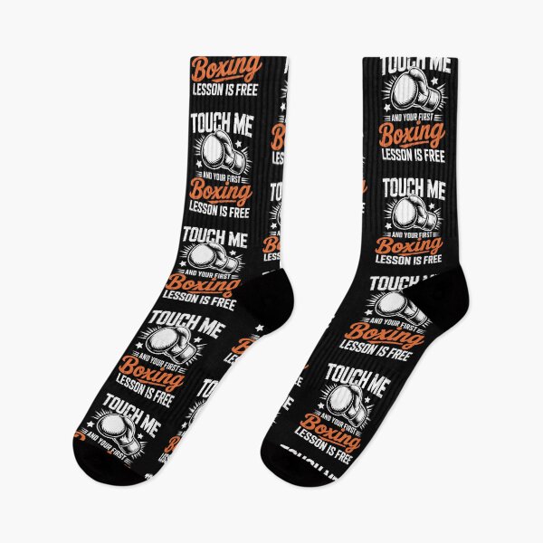 Item preview, Touch Me and Your First Boxing Lesson is Free Fun Boxing Design designed and sold by Gogetgiggles.