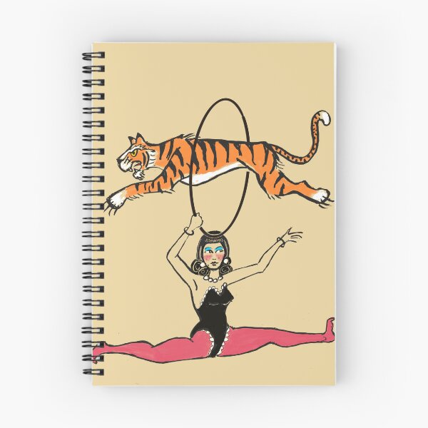 Item preview, Circus girl with tiger traditional tattoo designed and sold by Ukemonkey.