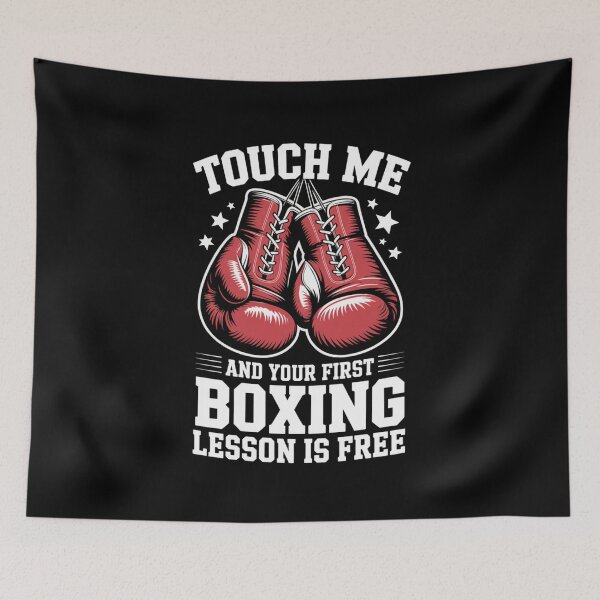Item preview, Touch Me and Your First Boxing Lesson is Free Fun Boxing Design designed and sold by Gogetgiggles.