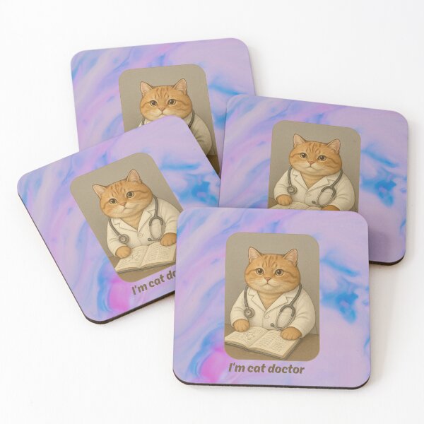 Item preview, Cute Doctor Cat Illustration designed and sold by doktordanTemiz.