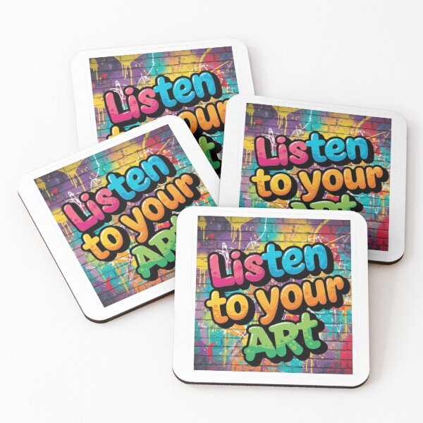 Item preview, Listen to your art inspirational graffiti quote designed and sold by MGuyerArt.
