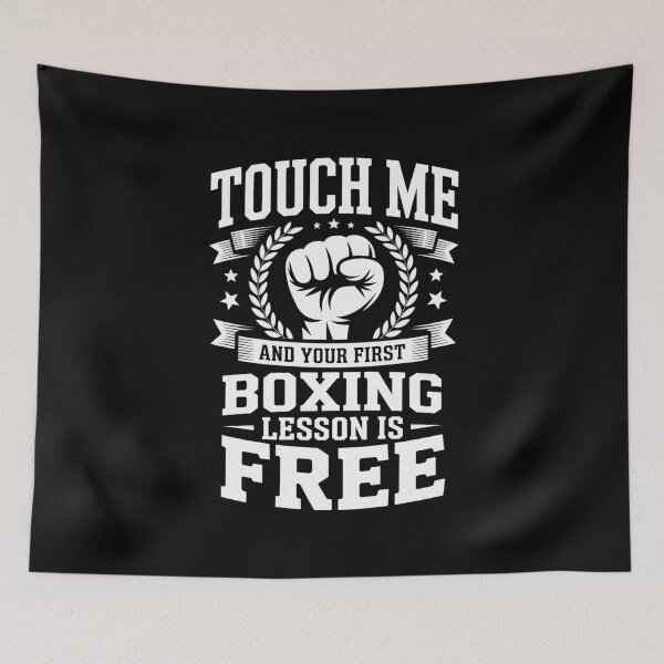 Item preview, Touch Me and Your First Boxing Lesson is Free Fun Boxing Design designed and sold by Gogetgiggles.