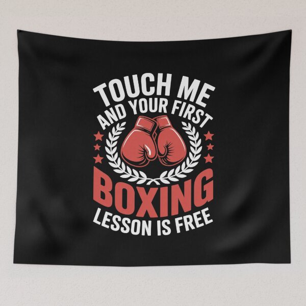Item preview, Touch Me and Your First Boxing Lesson is Free Fun Boxing Design designed and sold by Gogetgiggles.