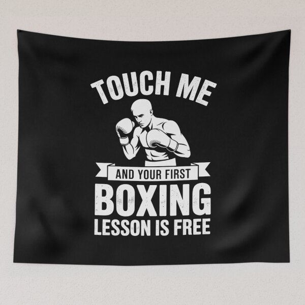 Item preview, Touch Me and Your First Boxing Lesson is Free Fun Boxing Design designed and sold by Gogetgiggles.