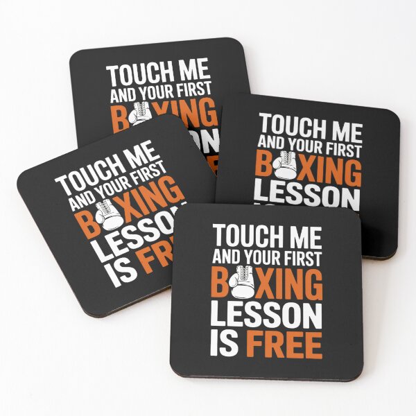 Item preview, Touch Me and Your First Boxing Lesson is Free Fun Boxing Design designed and sold by Gogetgiggles.