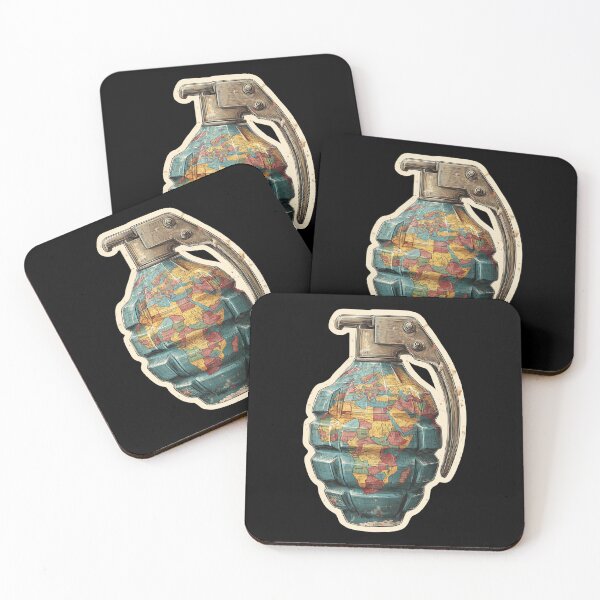 Item preview, Grenade World Map – Global Political Graphic designed and sold by ChefsSpicyFits.