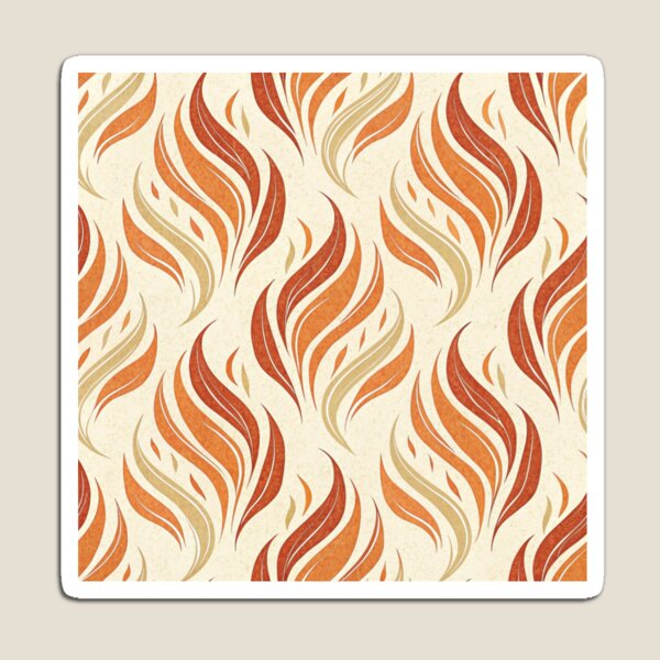 Item preview, Flame brushstokes  , warm burn orange designed and sold by Lucky 777.