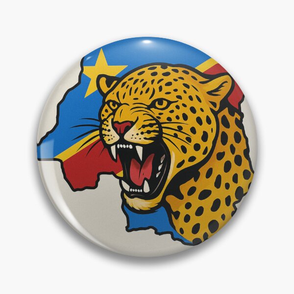 Item preview, Congolese Pride - Map of Congo with Roaring Leopard designed and sold by BTRartstudio .