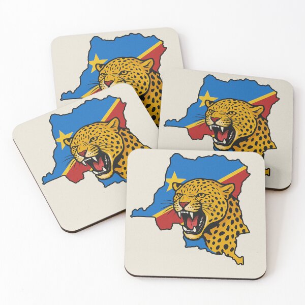 Item preview, Congolese Pride - Map of Congo with Roaring Leopard designed and sold by BTRartstudio .