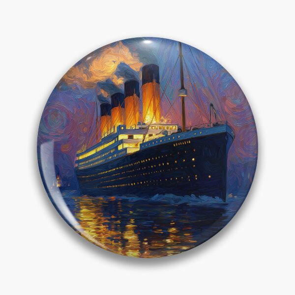 Item preview, Titanic Ocean Liner Impressionist Painting designed and sold by ArgentoArt.
