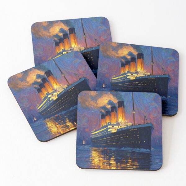 Item preview, Titanic Ocean Liner Impressionist Painting designed and sold by ArgentoArt.