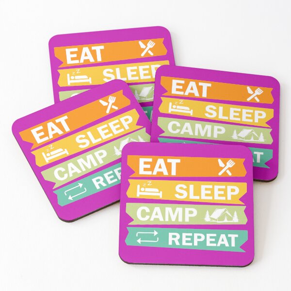 Item preview, Eat Sleep Camp Repeat. Funny Camping Quote. Camper Quote. Happy Camper designed and sold by DesignHouse07.