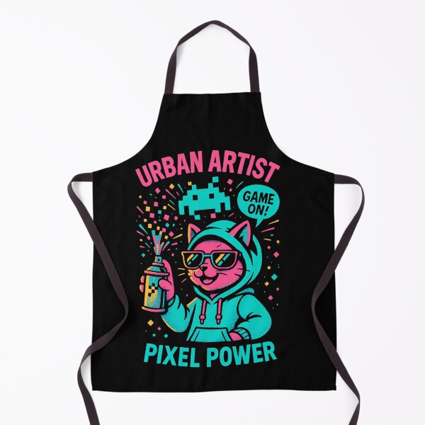 Item preview, Retro Pixel Art Graffiti Cat designed and sold by SholoStudio.