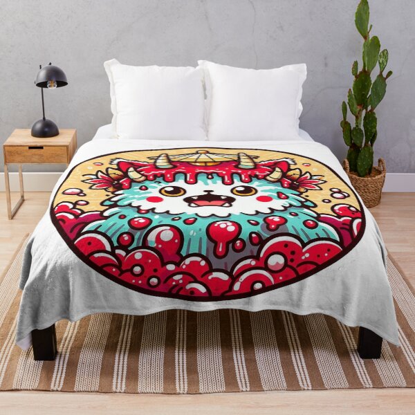Item preview, Kawaii Yokai Cat Fluffy Monster Art designed and sold by BigBlueArt.