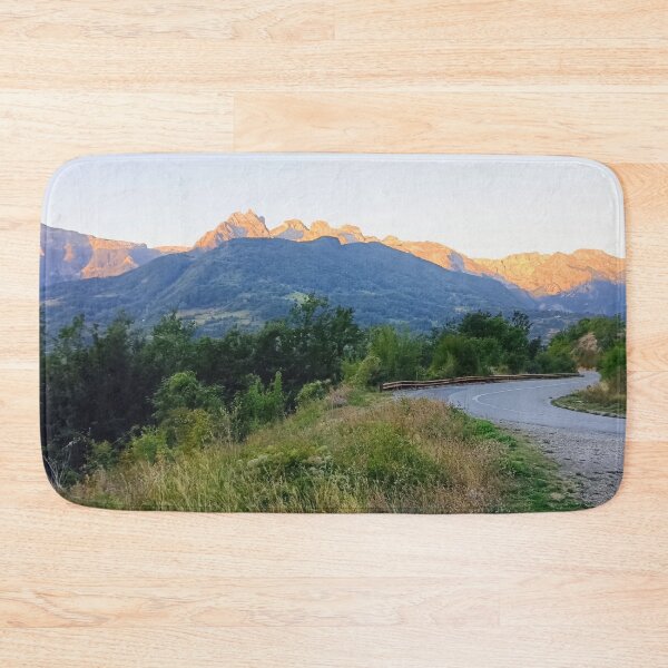 Item preview, Montenegro mountain road at sunset designed and sold by TheArtofHeart.