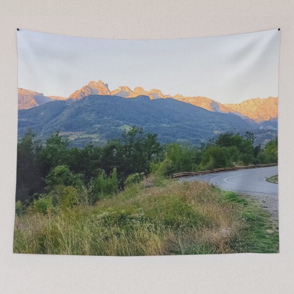 Item preview, Montenegro mountain road at sunset designed and sold by TheArtofHeart.