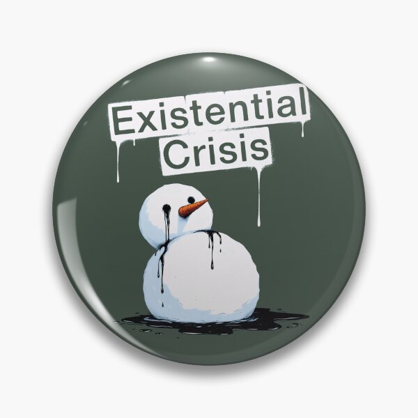 Item preview, Existential Crisis Melting Snowman, Funny Dark Humor designed and sold by DoceVaga.