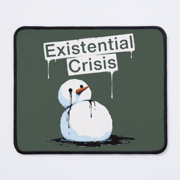 Item preview, Existential Crisis Melting Snowman, Funny Dark Humor designed and sold by DoceVaga.