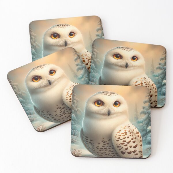 Item preview, Snowy Owl in Winter Scene designed and sold by PetsArt.