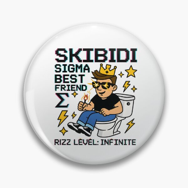 Artikelvorschau, Skibidi Sigma Best Friend Meme Art entworfen und verkauft von AnnDesignStudio.