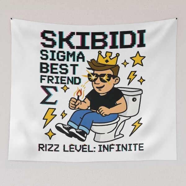 Artikelvorschau, Skibidi Sigma Best Friend Meme Art entworfen und verkauft von AnnDesignStudio.