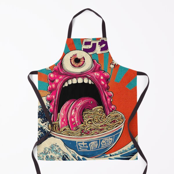 Item preview, Japanese pop art, ramen vomit monster designed and sold by obstinator.