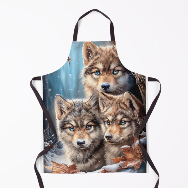 Item preview, Three Wolves in Winter Forest designed and sold by PetsArt.