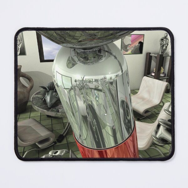 Item preview, Reflection | 3D Image / Conceptual Rendering: Giant Metallic Pill, Reflection, and Modern Interior Ambiance designed and sold by Keltoi-art.