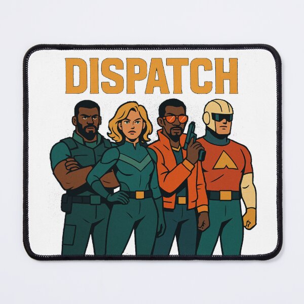 Item preview, Dispatch Heroes 2025 – Retro Action Team Cartoon Illustration designed and sold by LunarBones.
