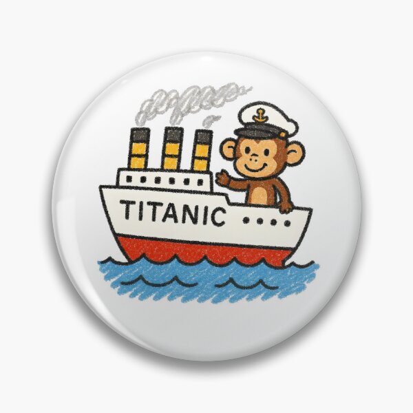 Item preview, Monkeytanic - Captain monke at the wheel Titanic designed and sold by WirelessChimp.