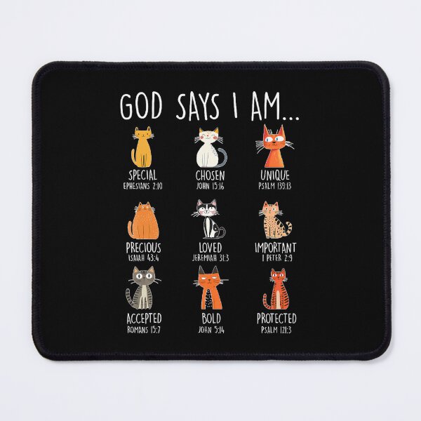 Item preview, God Say I Am Loved Funny Cat Kitten Cat Lover Womens Kids designed and sold by LeanneSandra.