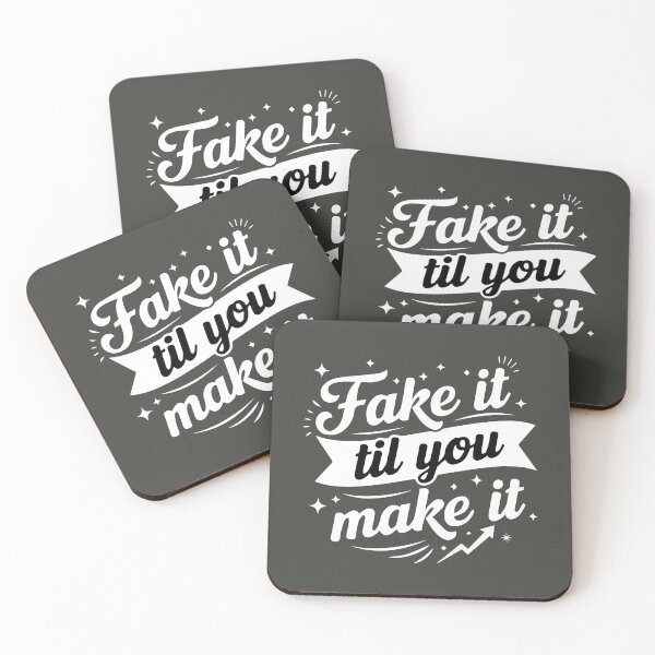Item preview, Fake It Til You Make It | Motivation Quote designed and sold by WAMTEES.